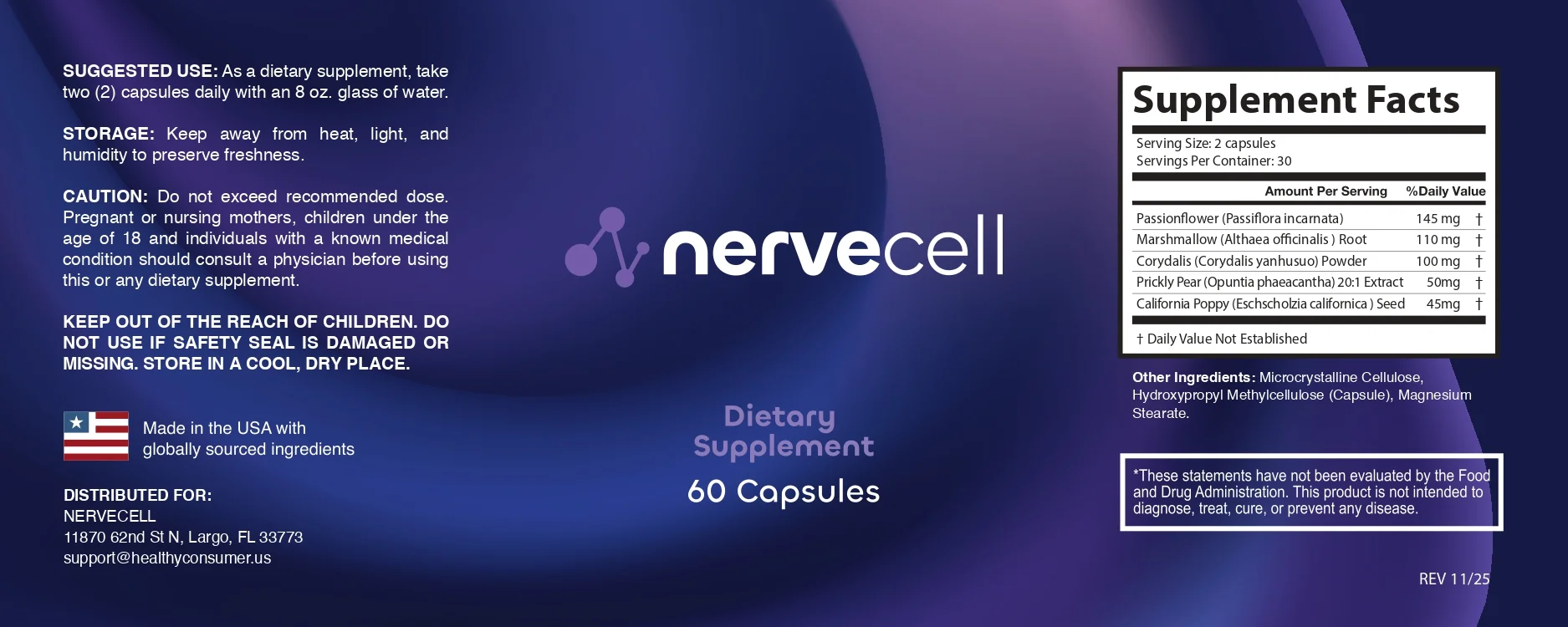 Nervecell Product Label